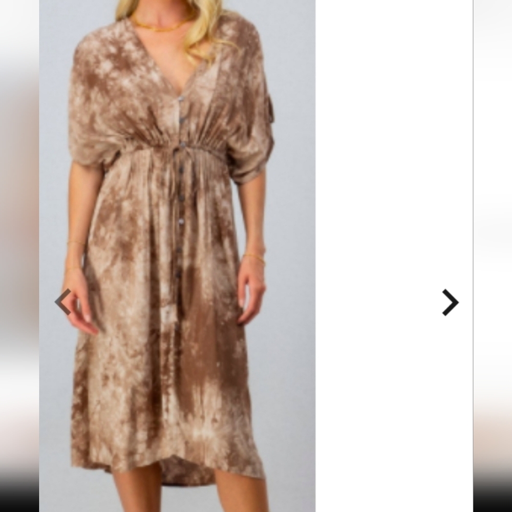 Favlux Rayon Tunic Button Down Up Dress